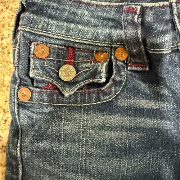 True Religion Blue- Kids Washed Jeans - Picture 3 of 7